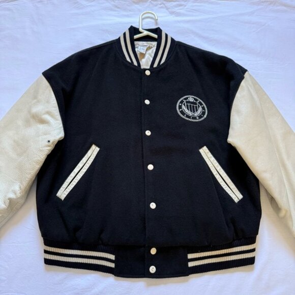 Vintage The Limited Unisex Varsity Jacket Leather Size M/L International Style - Picture 2 of 15